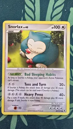 2009 Pokemon Snorlax 81/111 Rising Rivals NM/LP - Image 1