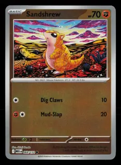 Sandshrew 068/132 Common Mega Evolution Pokemon Reverse Holo Near Mint - Image 1