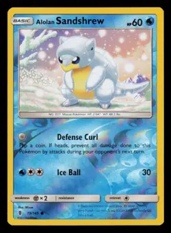 Alolan Sandshrew 19/145 Common Guardians Rising Pokemon Reverse Holo Near Mint - Image 1