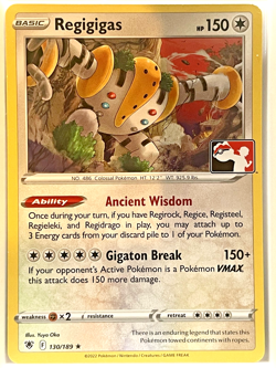 Regigigas 130/189 Pokemon Prize Pack Series 3 Astral Radiance variant NM/LP - Image 1