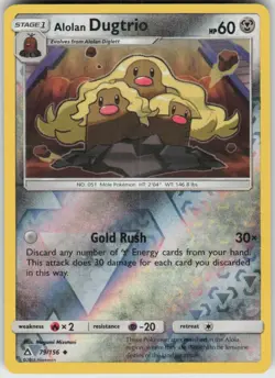 Reverse Holo Alolan Dugtrio 79/156 Uncommon Ultra Prism Near Mint - Image 1