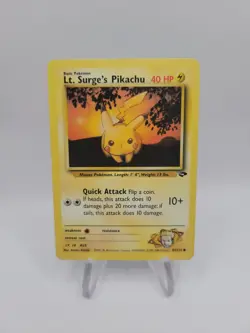 Lt. Surge's Pikachu 084/132 Pokemon Gym Challenge Unlimited Common HP - Image 1