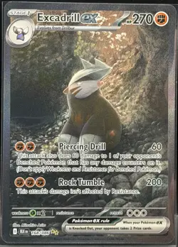 2025 Pokemon Black Bolt Excadrill ex Special Illustration Rare #168/086 SIR - Image 1