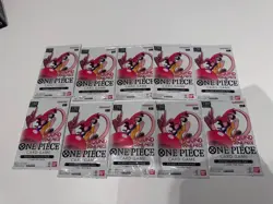One Piece Card Game x Round1 Promo Packs - English - 10 Sealed Packs - In Hand - Image 1