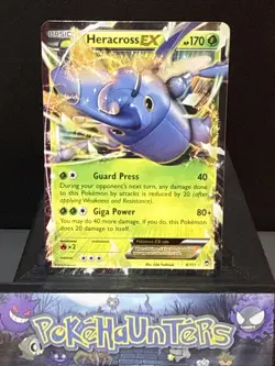 Pokemon Card Heracross EX 4/111 XY Furious Fists Ultra Rare Holo Near Mint - Image 1