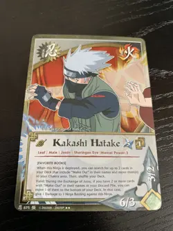 Naruto Cards - Kakashi Hatake Favorite Books Rare Foil 675 1st Edition TP4 - Image 1