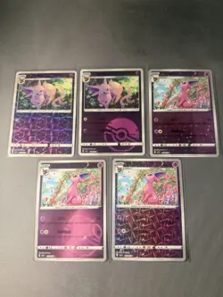 Pokemon- Chinese Gem Series Espeon 5 Card Bundle. - Image 1