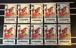 One Piece Card Game x Round1 Promo Packs - English - 10 Sealed Packs - In Hand - Image 1