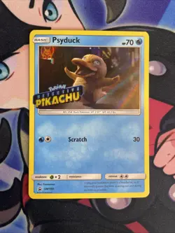 Psyduck (Detective Pikachu Stamped) SM199 Holo Promo LP+Pokemon Card TCG Pokemon - Image 1