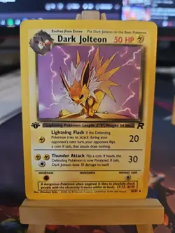 Pokemon Dark Jolteon TCG 1st Edition Card 38/82 Near Mint Very Clean! Rocket Set - Image 1