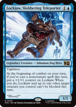 Lockjaw, Slobbering Teleport (Surge Foil) - Commander: Marvel Super Heroes (MSC) - Image 1