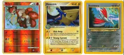 Pokemon Vintage 3 Card Lot LP Manectric Crystal Guardians, Skarmory Neo, Vulpix - Image 1