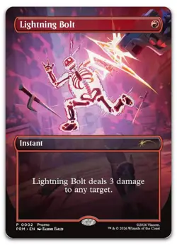 Lightning Bolt (Borderless) #2 NM Unique and Miscellaneous Promos UMP Magic MTG - Image 1
