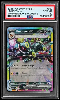 2025 Pokemon Scarlet And Violet Prismatic Evolutions Umbreon EX #060 PSA 10 - Image 1