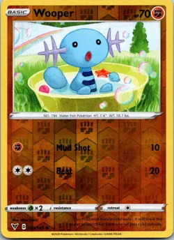 Wooper 083/185 Vivid Voltage Pokemon TCG Reverse Holo C NM - Image 1