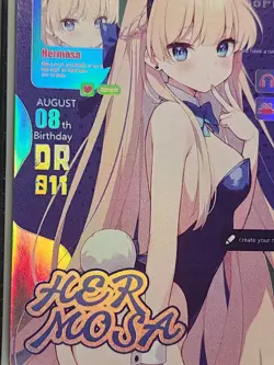 Mei Se 2 Meise 2 Goddess Story Card Waifu Anime DR DR-011 Hermosa Bunny Holo - Image 3
