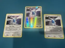 Lugia 14/132 Holo (x2), Reverse Holo (x1) Rare Secret Wonders 2007 Pokemon LP - Image 1