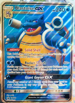 Oversized Blastoise GX Black Star Promo SM189 JUMBO Card Full Art Holo - Image 1