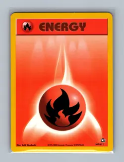 Fire Energy 107/111 Neo Genesis Pokemon 1st Edition Moderately Played - Image 1