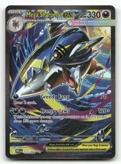 Mega Sharpedo ex 127/094 Phantasmal Flames Pokemon Holo NM - Image 1