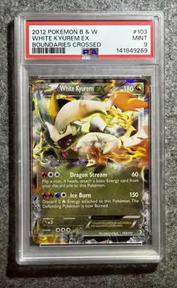Pokemon TCG PSA 9 White Kyurem EX #103 Boundaries Crossed - Image 1