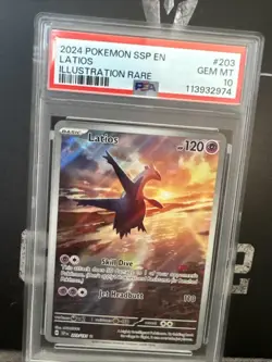 Pokemon Latios Surging Sparks Illustration Rare #203 PSA 10 Gem Mint - Image 2
