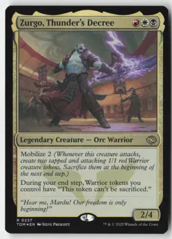 MTG - Zurgo, Thunder's Decree FOIL R Tarkir: Dragonstorm 237 LP-NM - Image 1