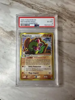 2006 Pokemon Ex Meganium-Holo Dragon Frontiers #4 PSA 6 - Image 1