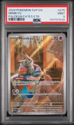 2024 POKEMON SVP EN-SV BLACK STAR PROMO #075 MIMIKYU PSA 9 - Image 1