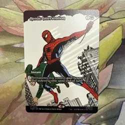 MTG Heroic Intervention 34 Mythic Borderless Marvel Universe Spider-Man - Image 1