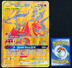 Pokemon Reshiram & Glurak GX - XXL Karte - SM24 Promo JUMBO - Englisch - NM - Image 1