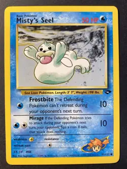 Misty's Seel 91/132 Gym Challenge Common - Pokemon Card Near Mint - Image 1