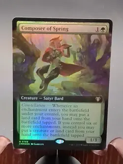 Composer of Spring (Extended Art) Commander Masters MTG Foil Near Mint - Image 1