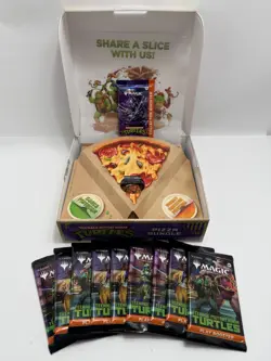 MTG Pizza Bundle Teenage Mutant Ninja Turtles TMT Magic the Gathering - Open Box - Image 1