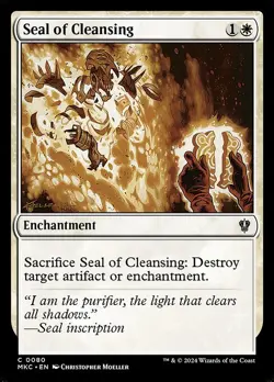 NM Seal of Cleansing, MTG, Murders at Karlov Manor, Magic the Gathering, 80 - Image 1
