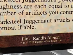 Darksteel Juggernaut (Retro Frame) Commander: the Brothers' War Regular - Image 2