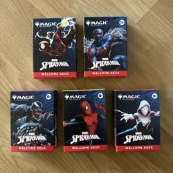 2025 SDCC MTG x Spider-Man Complete Welcome Deck Set of 5 NEW - Image 1