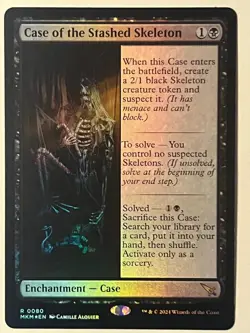 MTG CASE OF THE STASHED SKELETON R PRERELEASE CARDS 80 FOIL NM - Image 1