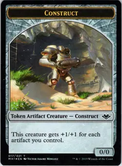 Construct Token 17 Token Modern Horizons Magic: The Gathering Foil HP - Image 1
