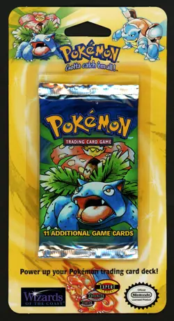 1999 Pokemon Base Set Unlimited Sealed Blister Booster Pack Venusaur - Image 1