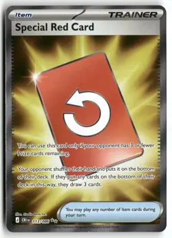 Special Red Card 113/086 Ultra Rare Chaos Rising Pokemon Holo Near Mint - Image 1