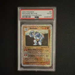 Pokemon TCG Machoke 51/110 Legendary Collection Reverse Holo PSA 4 (2002) - Image 3
