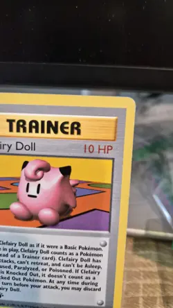Pokemon TCG Clefairy Doll Trainer Base Set 1st Edition MP - Image 3