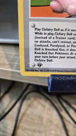 Pokemon TCG Clefairy Doll Trainer Base Set 1st Edition MP - Image 4