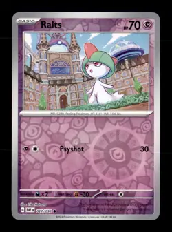 Ralts 027/091 Common Paldean Fates Pokemon Reverse Holo Near Mint - Image 1