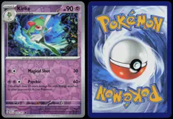 Kirlia 028/091 Uncommon Paldean Fates Pokemon Card Reverse Holo Near Mint - Image 3