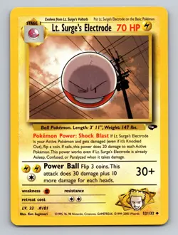 Lt. Surge's Electrode Gym Challenge Uncommon 052/132 Pokemon - Image 1