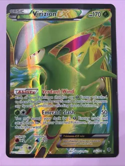 Virizion EX Full Art Ultra Rare 96/101 Plasma Blast Holo Pokemon TCG 170 HP - Image 1
