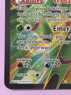 Virizion EX Full Art Ultra Rare 96/101 Plasma Blast Holo Pokemon TCG 170 HP - Image 2