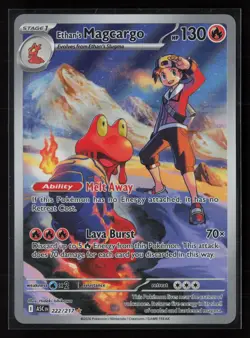 Ethan's Magcargo 222/217 Illustration Rare Ascended Heroes Pokemon Holo - Image 1